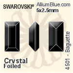 スワロフスキー XILION Square ファンシーストーン (4428) 5mm - クリスタル エフェクト 裏面プラチナフォイル