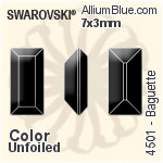 スワロフスキー XILION Square ファンシーストーン (4428) 4mm - カラー 裏面プラチナフォイル