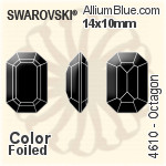 スワロフスキー XILION Rose フラットバック(HF) (2028) SS8 - カラー（コーティングなし） アルミニウムフォイル