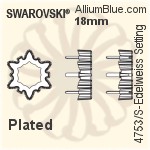 スワロフスキー Edelweissファンシーストーン石座 (4753/S) 18mm - メッキ