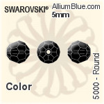 スワロフスキー ラウンド ビーズ (5000) 5mm - カラー