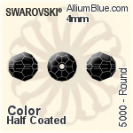 スワロフスキー ラウンド ビーズ (5000) 4mm - カラー（ハーフ　コーティング）