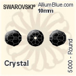 スワロフスキー Round ボタン (3015) 10mm - カラー（コーティングなし） アルミニウムフォイル