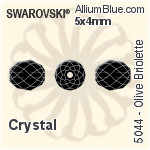 スワロフスキー Olive Briolette ビーズ (5044) 7x6mm - クリスタル