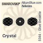 スワロフスキー Olive Briolette ビーズ (5044) 5x4mm - カラー