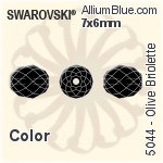 スワロフスキー Olive Briolette ビーズ (5044) 5x4mm - クリスタル エフェクト