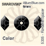 スワロフスキー Rondelle/Spacer ビーズ (5305) 6mm - クリスタル