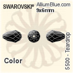 スワロフスキー Teardrop ビーズ (5500) 9x6mm - カラー