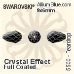 スワロフスキー Teardrop ビーズ (5500) 12x8mm - クリスタル エフェクト