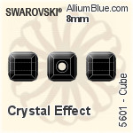 スワロフスキー Cube ビーズ (5601) 8mm - クリスタル エフェクト