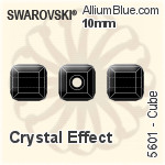 スワロフスキー Cube ビーズ (5601) 10mm - クリスタル エフェクト