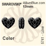 スワロフスキー Love ビーズ (5741) 12mm - カラー
