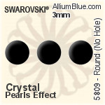 スワロフスキー ラウンド (Half Drilled) (5818) 4mm - クリスタルパールエフェクト
