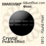 スワロフスキー ラウンド パール (5810) 6mm - クリスタルパールエフェクト