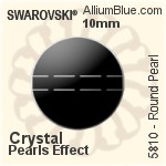 スワロフスキー ラウンド パール (5810) 10mm - クリスタルパールエフェクト