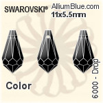 スワロフスキー Drop ペンダント (6000) 11x5.5mm - カラー