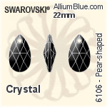 スワロフスキー Pear-shaped ペンダント (6106) 28mm - クリスタル