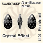 スワロフスキー Pear-shaped ペンダント (6106) 22mm - クリスタル エフェクト