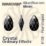 スワロフスキー Cosmic ラインストーン (2520) 8x6mm - クリスタル エフェクト 裏面プラチナフォイル