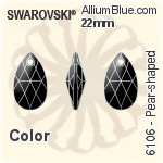 スワロフスキー Pear-shaped ペンダント (6106) 16mm - クリスタル エフェクト