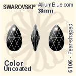 スワロフスキー Pear-shaped ペンダント (6106) 38mm - クリスタル エフェクト
