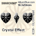 スワロフスキー Heart ペンダント (6225) 10mm - クリスタル