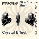 スワロフスキー Devoted 2 U Heart ペンダント (6261) 27mm - クリスタル
