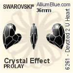 スワロフスキー Devoted 2 U Heart ペンダント (6261) 17mm - クリスタル