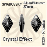 スワロフスキー Rhombus ペンダント (6320) 27mm - カラー（コーティングなし）