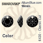 スワロフスキー Classic カット ペンダント (6430) 10mm - カラー（ハーフ　コーティング）