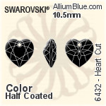 スワロフスキー Heart カット ペンダント (6432) 10.5mm - クリスタル