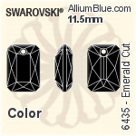 スワロフスキー Emerald カット ペンダント (6435) 11.5mm - カラー（ハーフ　コーティング）