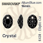 スワロフスキー Elliptic カット ペンダント (6438) 11.5mm - クリスタル