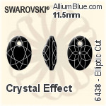 スワロフスキー Elliptic カット ペンダント (6438) 11.5mm - カラー