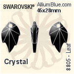 スワロフスキー STRASS Leaf (8805) 26x16mm - カラー