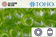 TOHO ラウンド Seed ビーズ (RR11-105) 11/0 ラウンド - Transparent-Lustered Lime Green