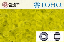 TOHO ラウンド Seed ビーズ (RR6-12F) 6/0 ラウンド Large - Lemon Yellow Transparent Matte