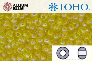 TOHO ラウンド Seed ビーズ (RR6-175) 6/0 ラウンド Large - Transparent-Rainbow Lemon