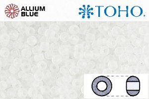 TOHO ラウンド Seed ビーズ (RR6-1F) 6/0 ラウンド Large - Transparent-Frosted Crystal