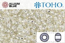TOHO ラウンド Seed ビーズ (RR6-21) 6/0 ラウンド Large - Silver-Lined Crystal