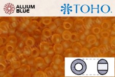 TOHO ラウンド Seed ビーズ (RR6-2CF) 6/0 ラウンド Large - Transparent-Frosted Dk Topaz