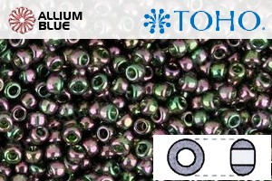 TOHO ラウンド Seed ビーズ (RR8-323) 8/0 ラウンド Medium - ゴールド-Lustered Olivine