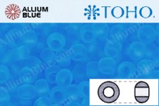 TOHO ラウンド Seed ビーズ (RR6-3BF) 6/0 ラウンド Large - Transparent-Frosted Med Aquamarine