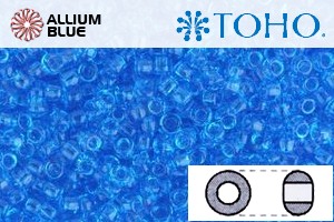 TOHO ラウンド Seed ビーズ (RR3-3B) 3/0 ラウンド Extra Large - Transparent Dk Aquamarine