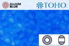 TOHO ラウンド Seed ビーズ (RR6-3CF) 6/0 ラウンド Large - Transparent-Frosted Dk Aquamarine