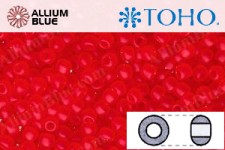 TOHO ラウンド Seed ビーズ (RR8-5BF) 8/0 ラウンド Medium - Transparent-Frosted Siam Ruby