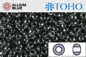 TOHO ラウンド Seed ビーズ (RR6-81) 6/0 ラウンド Large - Metallic Hematite