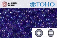 TOHO ラウンド Seed ビーズ (RR11-87) 11/0 ラウンド - Transparent-Rainbow Cobalt