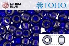 TOHO ラウンド Seed ビーズ (RR6-8D) 6/0 ラウンド Large - Dark Cobalt Blue Transparent
