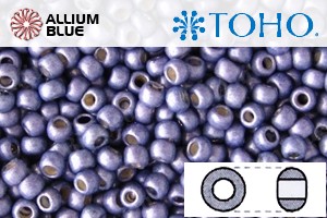 TOHO ラウンド Seed ビーズ (RR3-PF567F) 3/0 ラウンド Extra Large - PermaFinish - Frosted Metallic Polaris